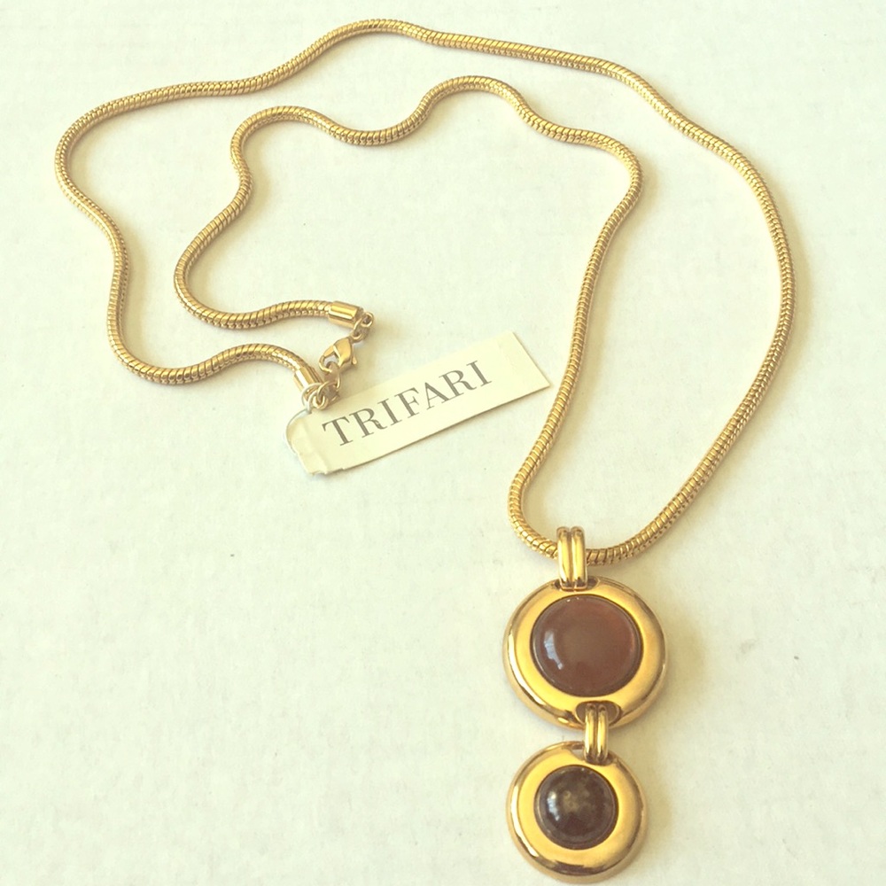 Trifari 30” Mochaccino Necklace NWT